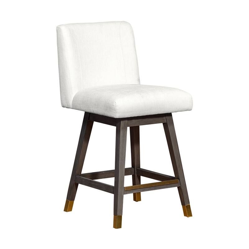 Basila Upholstered Bar or Counter Height Swivel Barstool