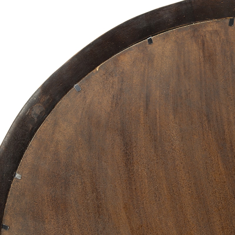 Transitional Wall Mirror with Solid Wood Frame