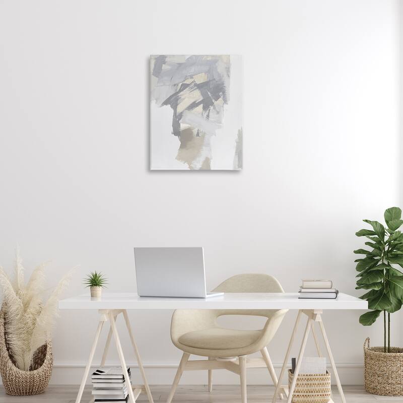 Stupell Elegant Contemporary Grey Shades Canvas Wall Art Design By Rachel Springer