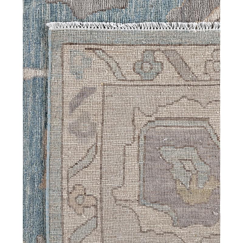 Oushak One-of-a-Kind Hand-Knotted Area Rug - Blue - 9' 2" x 12' 0"