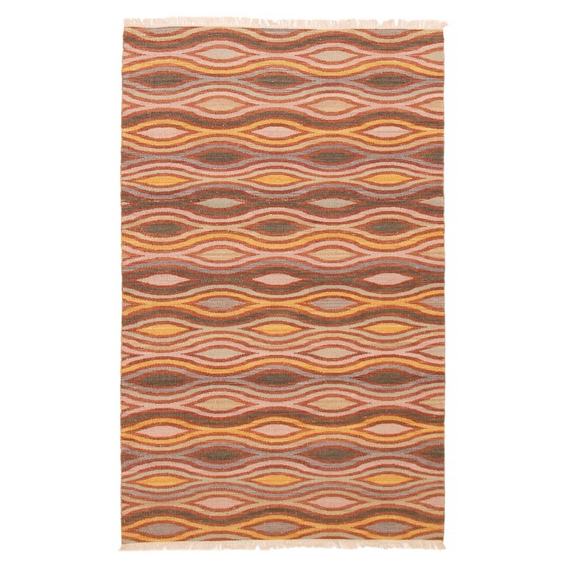 Ankara Brown Kilim 5'0" x 8'0" - 5'0 x 8'0 - Brown - 5'0 x 8'0