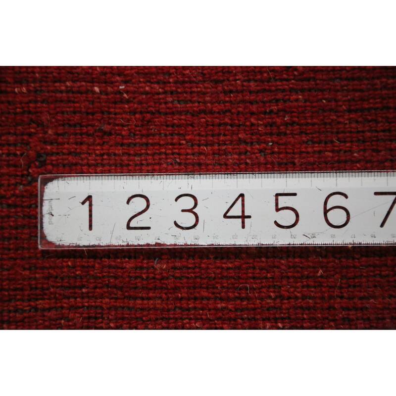 Hand Knotted Oriental 100% Wool Carpet Tribal Tribal Red Gabbeh Area Rug - 11' 4'' X 8' 1''