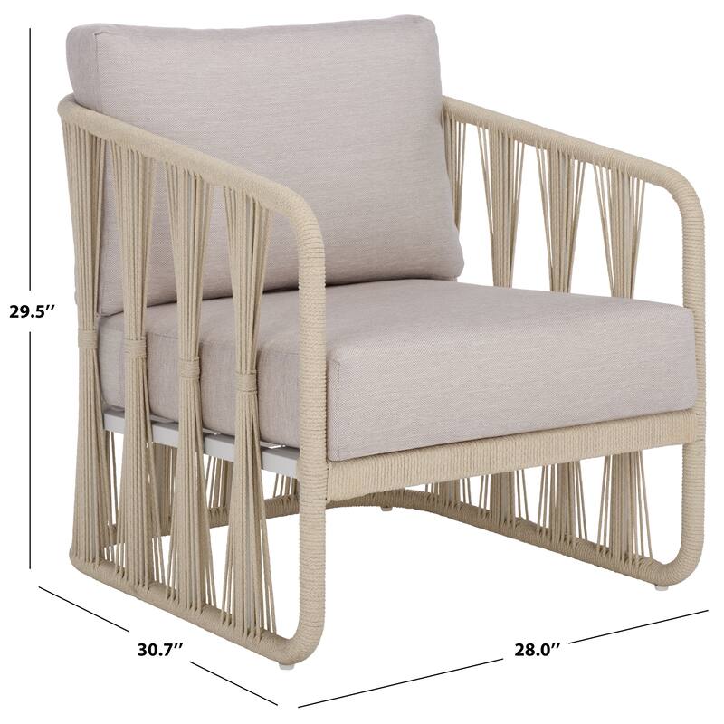 SAFAVIEH COUTURE Franklyn Rope & Al Patio Chair - 28"W x 31"D x 30"H