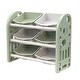 preview thumbnail 9 of 26, Kids Toy Storage Organizer with 6 Bins, Multi-functional Nursery Organizer Kids Furniture Set Toy Storage Cabinet Unit