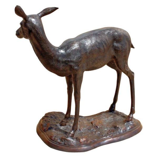 Shop Design Toscano Standing Mother Doe And Baby Fawn Deer Bronze