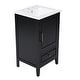 preview thumbnail 9 of 21, 20" Bathroom Vanity with Sink, Bathroom Cabinet with Two Doors, Door Shelf Storage and Adiustable Foot Pads, A Drawer