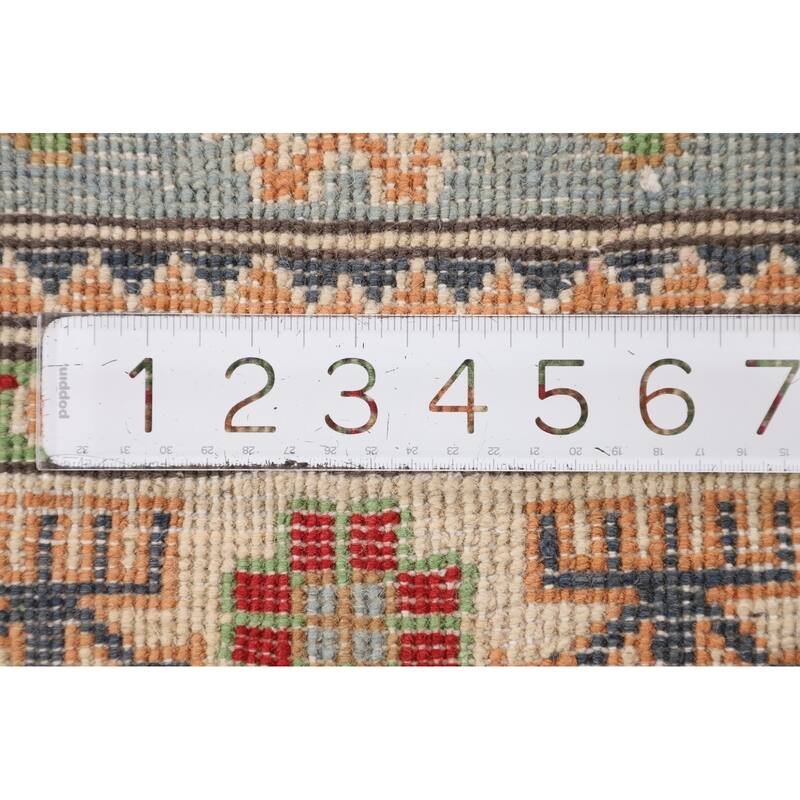Light Blue Kazak Oriental Rug Handmade Accent Wool Carpet - 2'9" x 4'3"