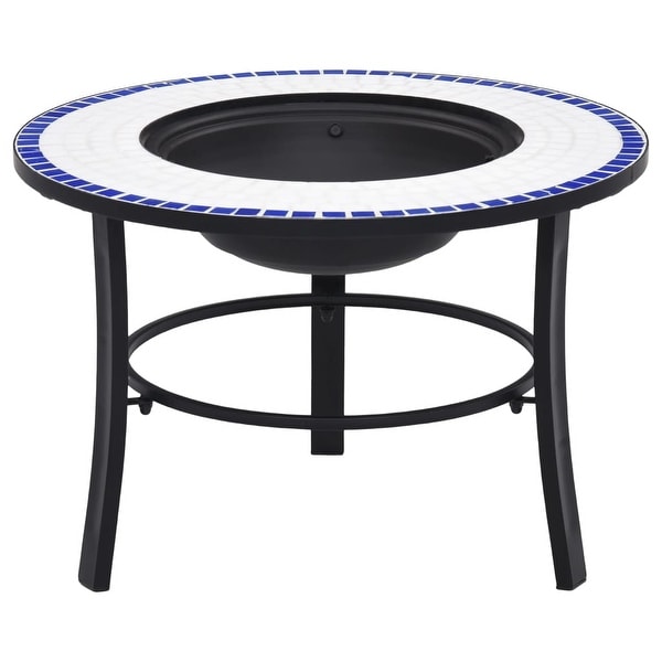 vidaXL Mosaic Fire Pit Blue and White 26.8" Ceramic. Opens flyout.