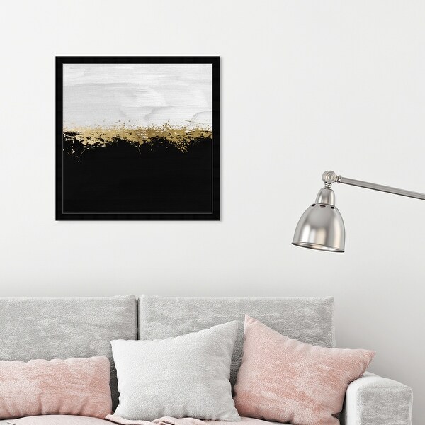 Oliver Gal 'Halfway in Black and White' Abstract Wall Art Framed Print Paint - Black, White. Opens flyout.