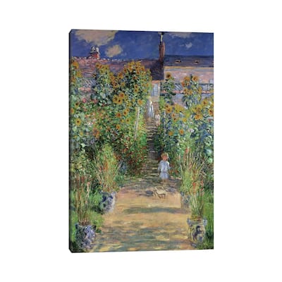 iCanvas "The Artist's Garden at Vetheuil, 1880 " by Claude Monet Canvas Print