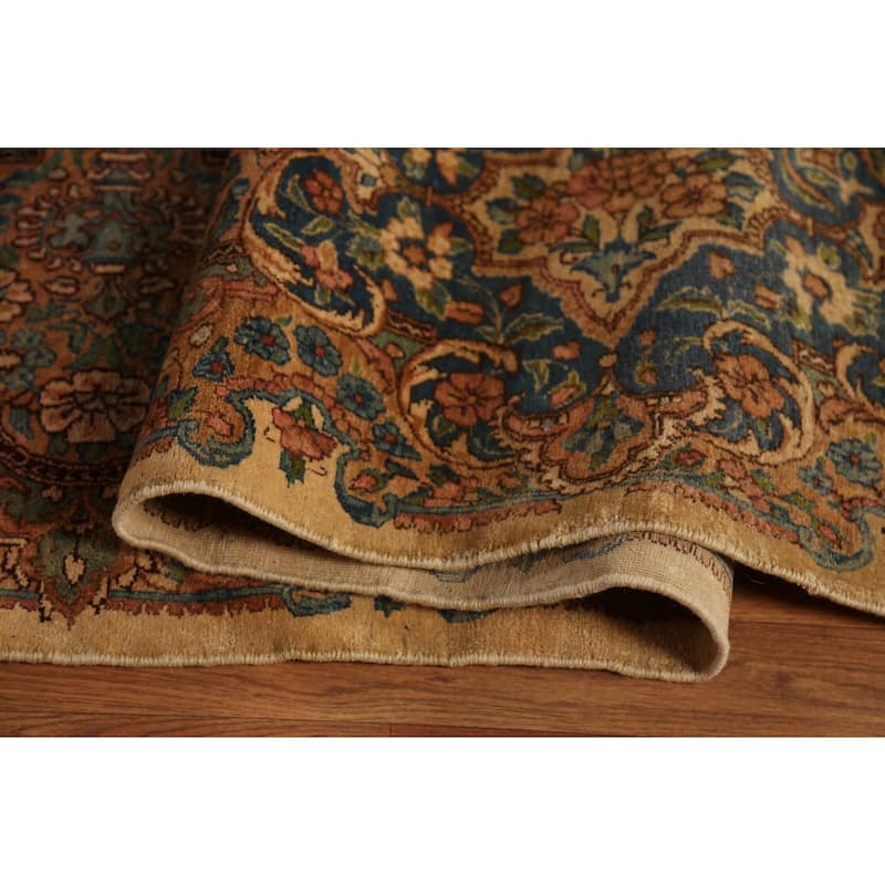 Pre-1900 Antique Kerman Persian Large Rug Handmade Wool Carpet - 11'3"x 20'3"