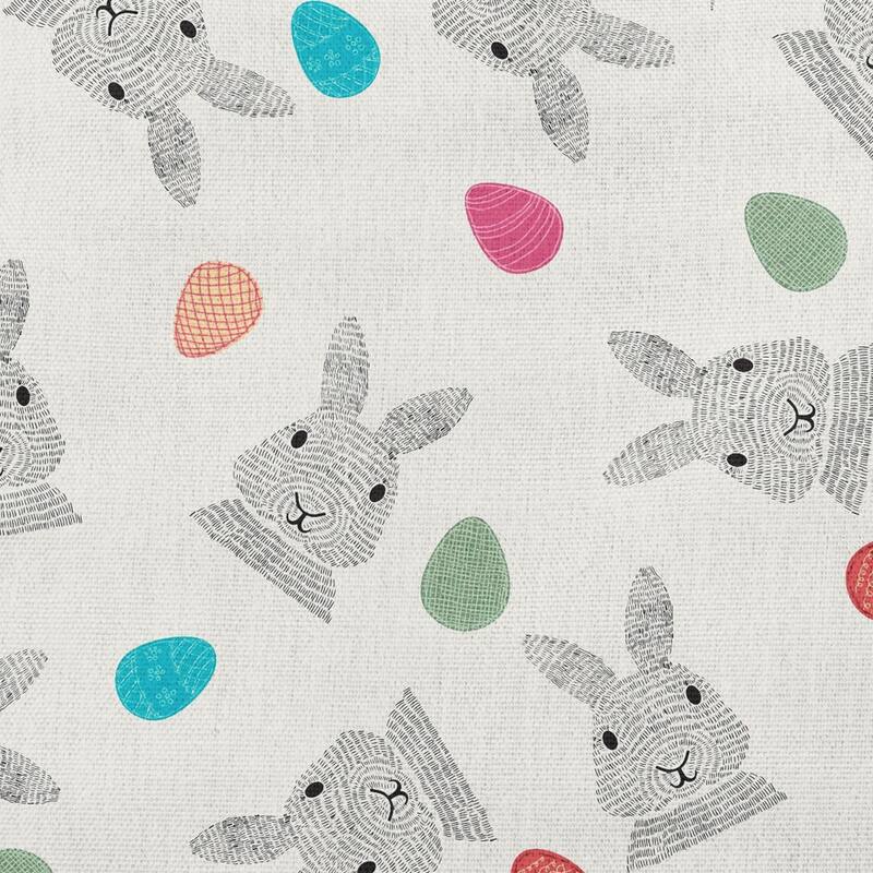 Bunnies and Eggs Easter Indoor/Outdoor Throw Pillow
