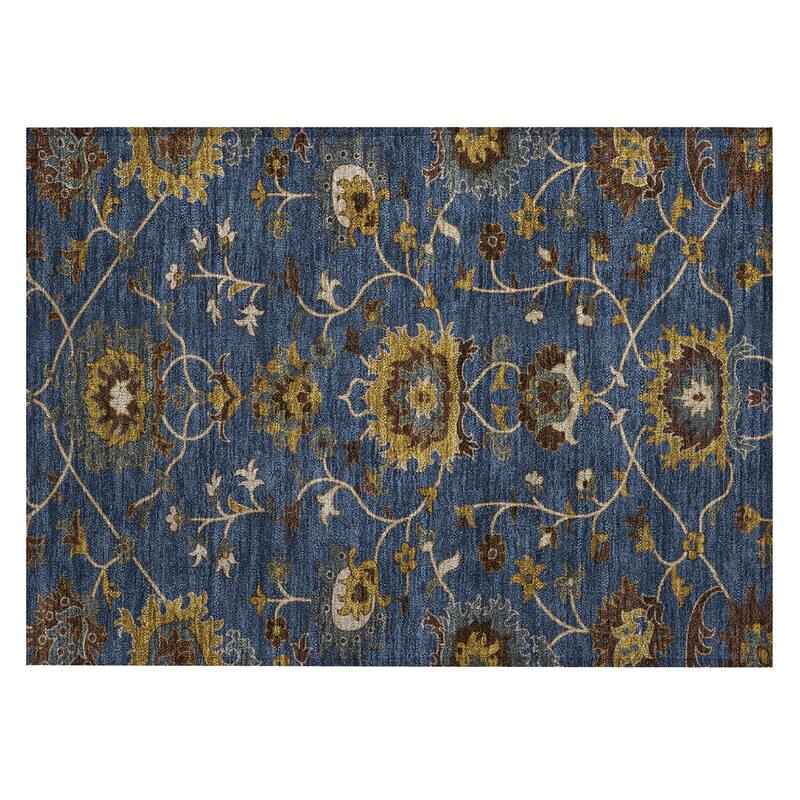 Machine Washable Indoor/ Outdoor Traditional Luna Chantille Rug