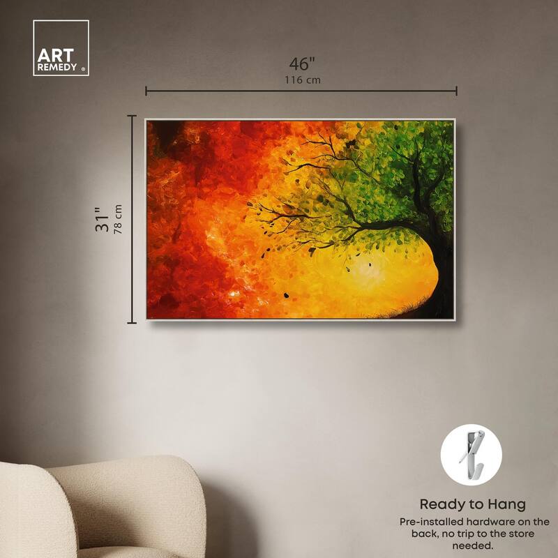 Fire and Ice Tree I Canvas by Art Remedy