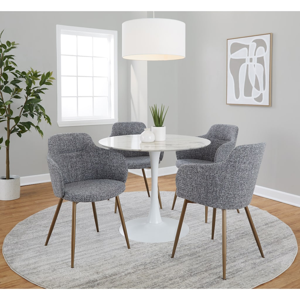 Carson Carrington Iglabo Dining/Accent Chair with Half-Lap Metal Legs (Set of 2)