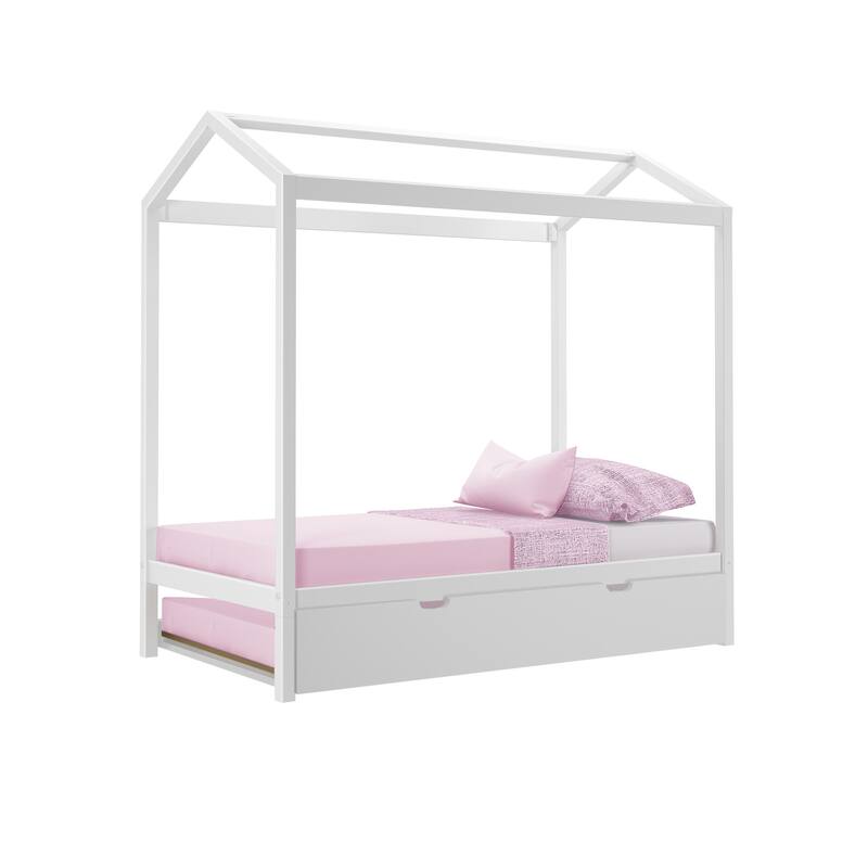Max and Lily Twin House Bed with Trundle