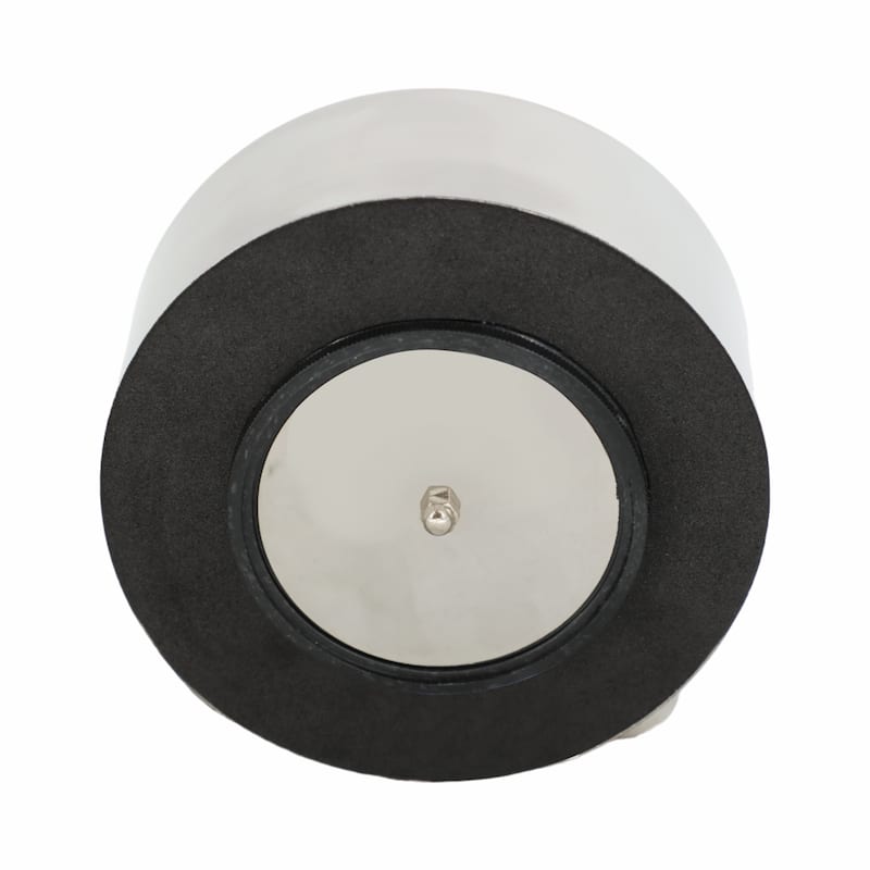 Sagebrook Home's 5" Round Wood Face Table Clock - Timeless Silver Steel, Wood, and Glass Design - 5" x 2" x 6"