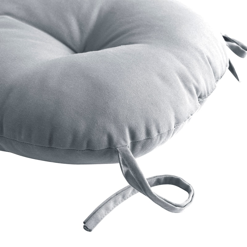 Bistro 15 x 15 x 5 Patio Chair Tufted Cushion With Ties