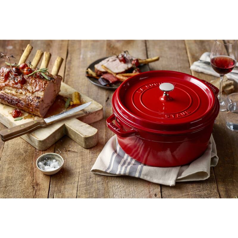 STAUB Cast Iron 9-qt Round Cocotte