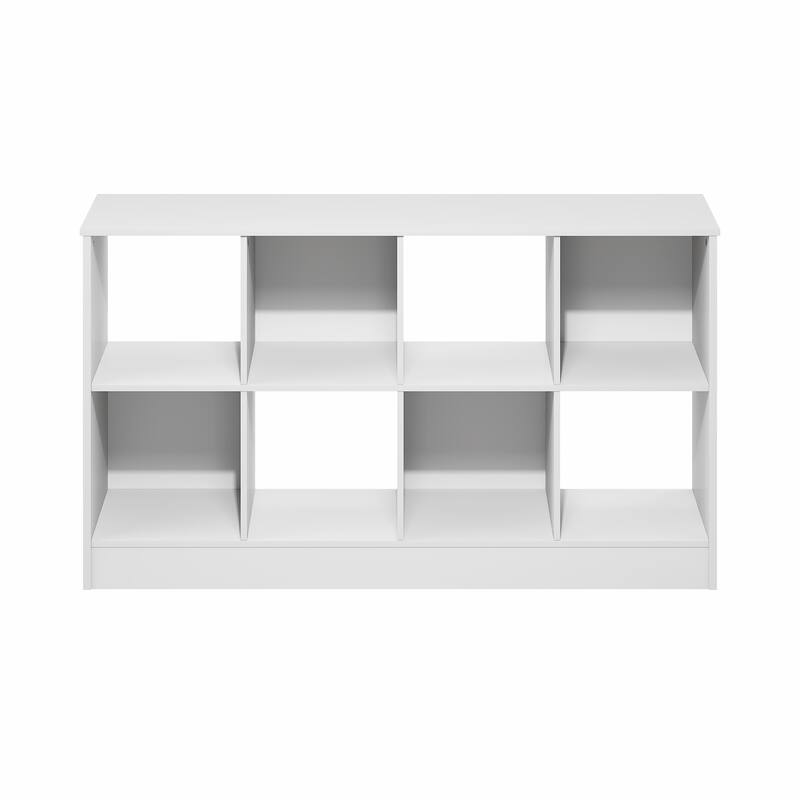Furinno Jensen Farmhouse 8-Cube Display Bookcase, Bookshelf, Amber Pine