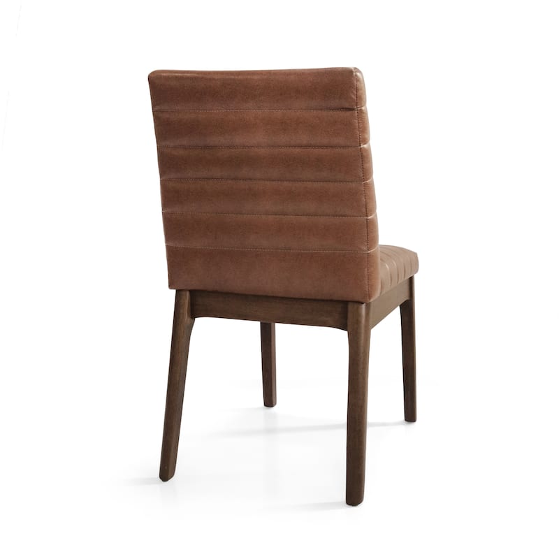 Stylish Upholstered Dining Chairs with Rubber Legs, Set of 2, for a Sophisticated Dining Experience