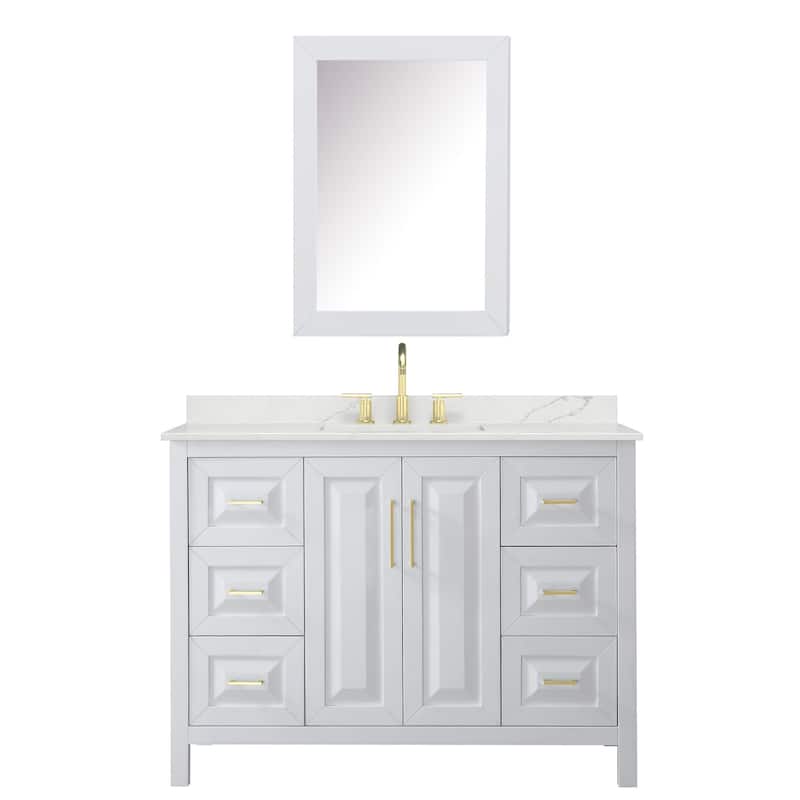 Wyndham Collection WCV252548S-QTZ-US3MED Daria 48" Free Standing