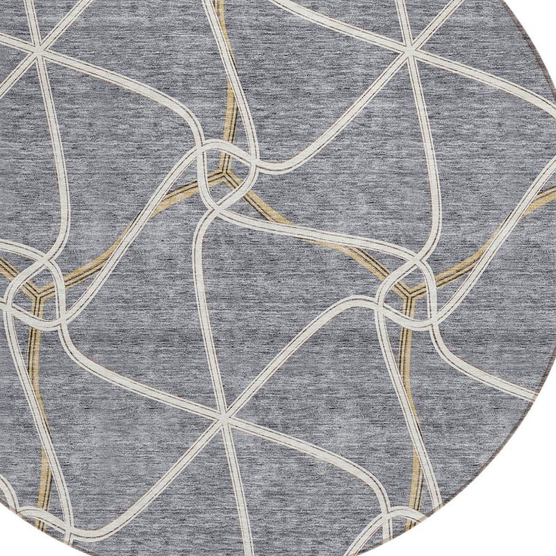 HomeRoots Geometric Contemporary Rectangle Outdoor Rug