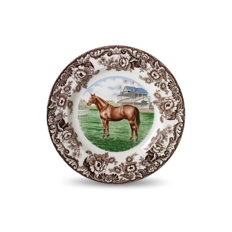 Spode Woodland Dinner Plate - Assorted Animals - 10.5 Inch - Thoroughbred Horse