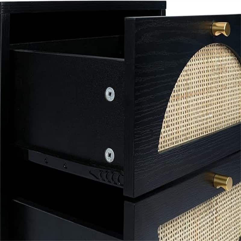 Nightstand with 2 Drawers Set of 1