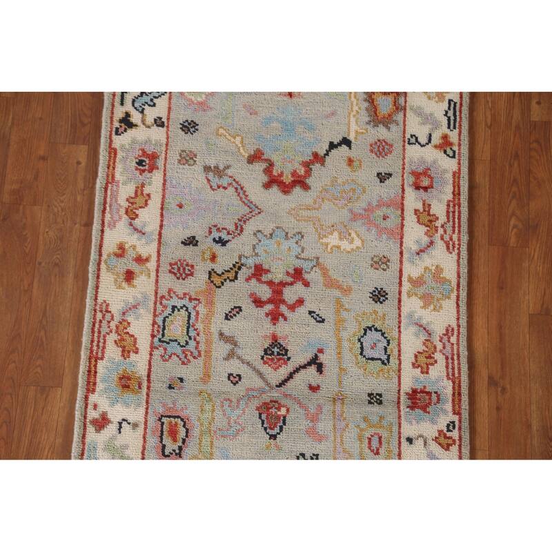 Oushak Oriental Accent Rug Handmade Wool Carpet - 2'6"x 5'10"