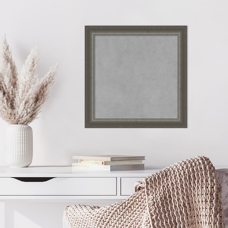 Amanti Art Domus Dark Silver Framed Magnetic Board