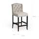 Furniture of America Tays Linen Tufted Bar Chairs (Set of 2)