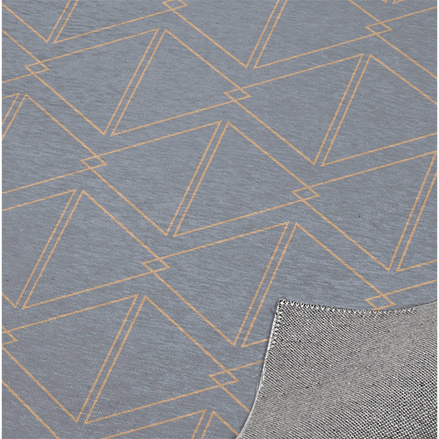 ISOSCELES BLUE and GOLD Kitchen Mat by Kavka Designs Bed Bath