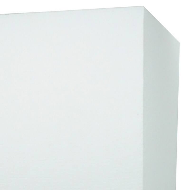 27 Inch Table Lamp Set of 2, Square White Shade, Steel Base, Marble, White