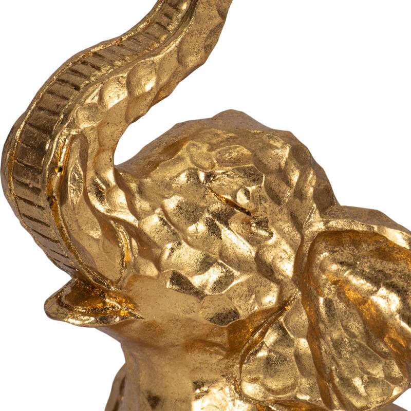 Sagebrook Home Polyresin Gold Figurines Elephant