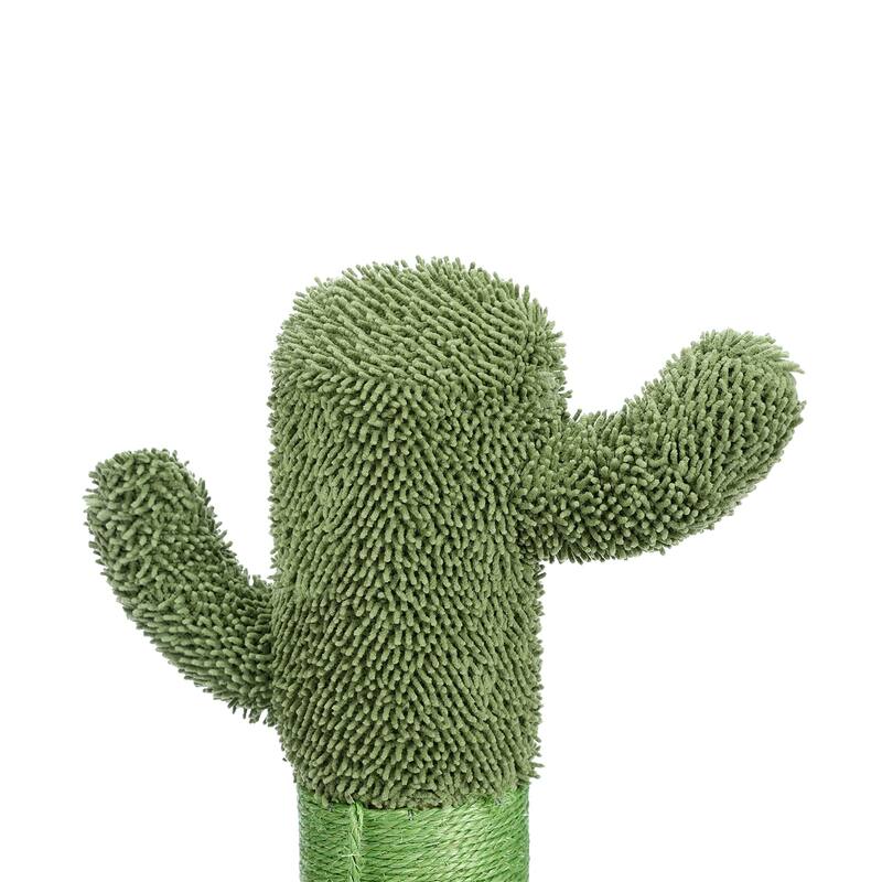 Large Cactus Cat Scratching Post with Natural Sisal Ropes, Cat Scratcher