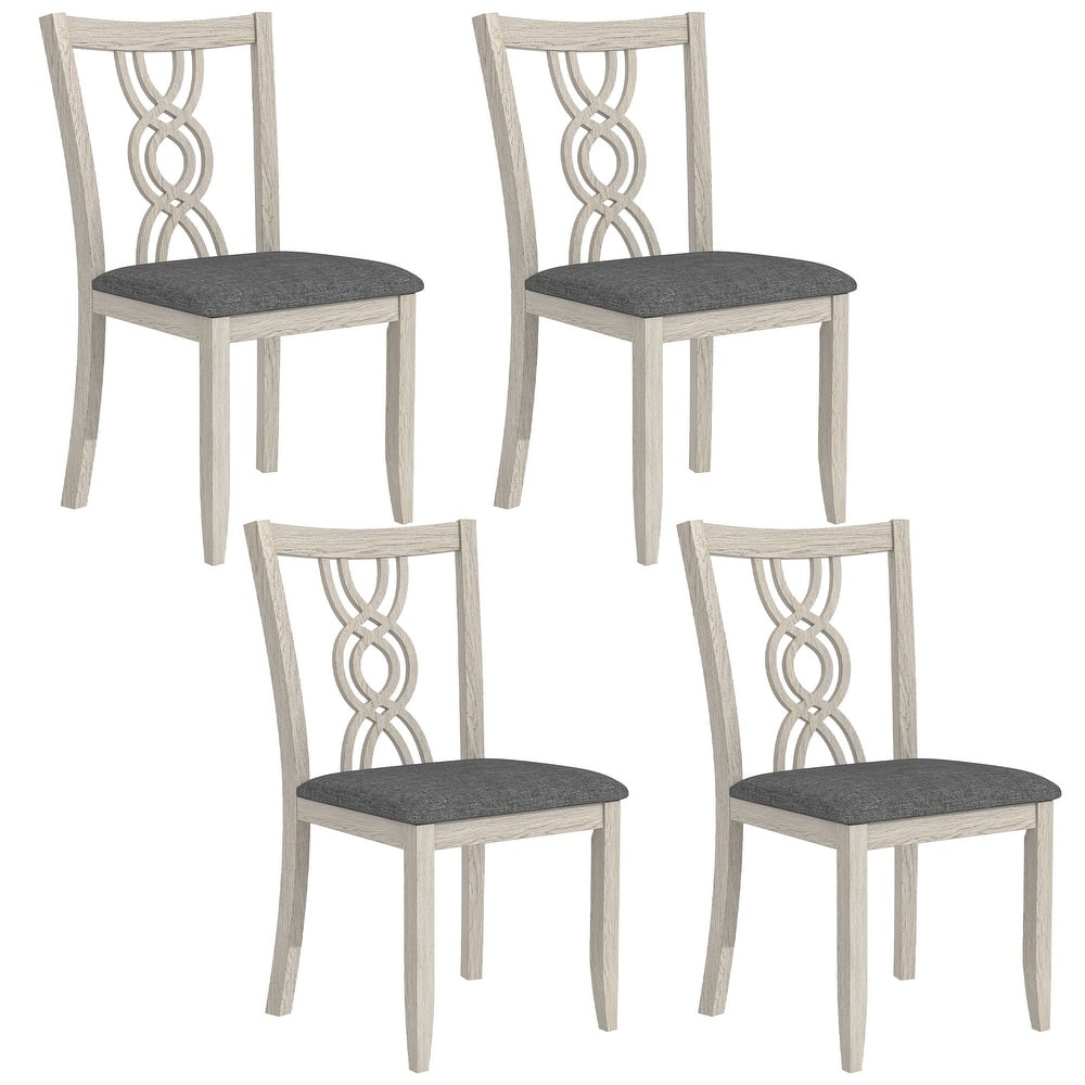 Javlergo Modern Solid Wood Dining Chairs with Upholstered Seat