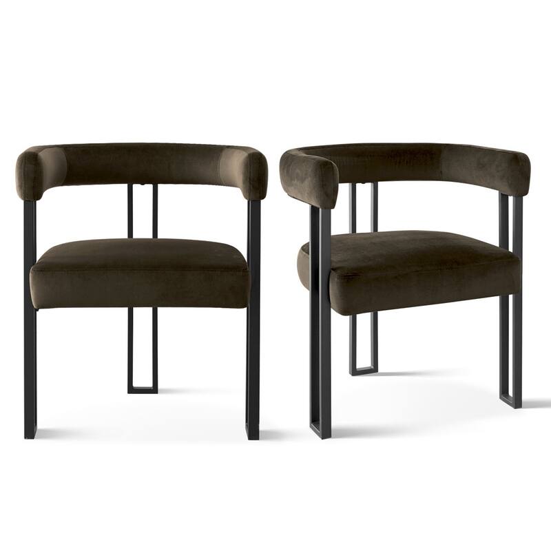 Upholstered Velvet Armchair (Set of 2)