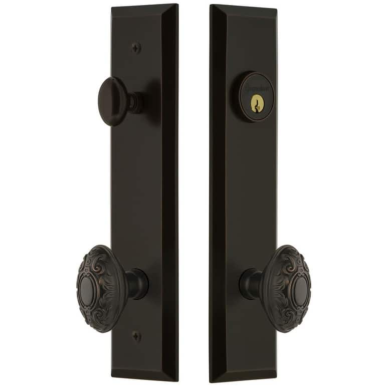 Grandeur Fifth Avenue Solid Brass Tall Plate Single Cylinder Keyed