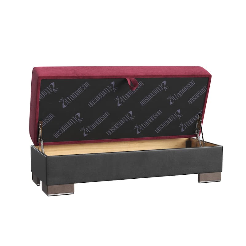 Upholstered Ottoman with Storage