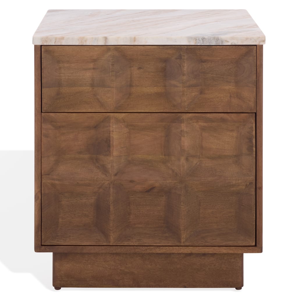 SAFAVIEH Couture Paxter Marble Top Nightstand