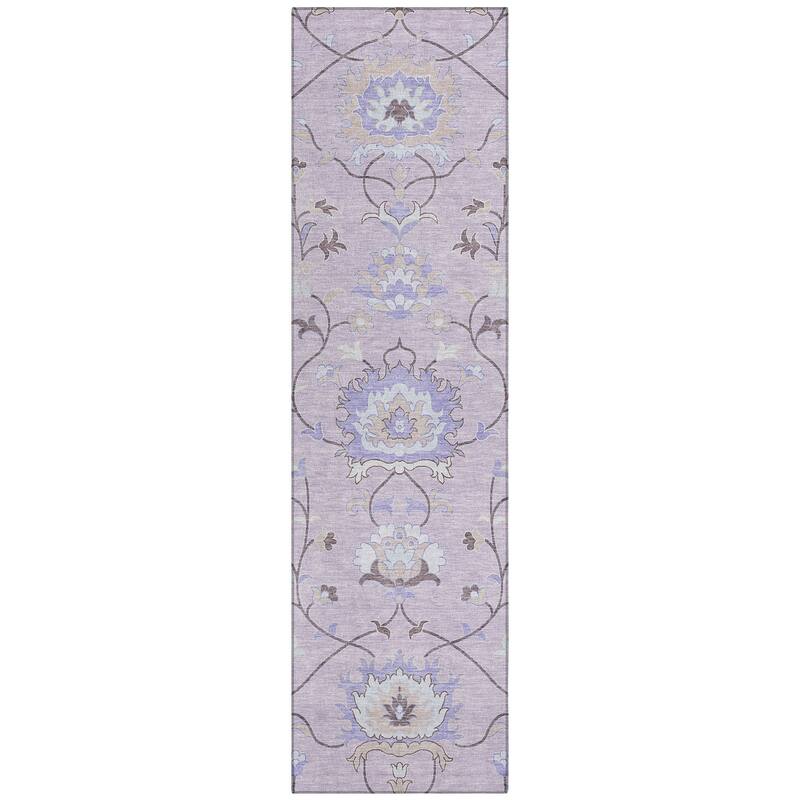 Machine Washable Indoor/ Outdoor Traditional Serena Chantille Rug