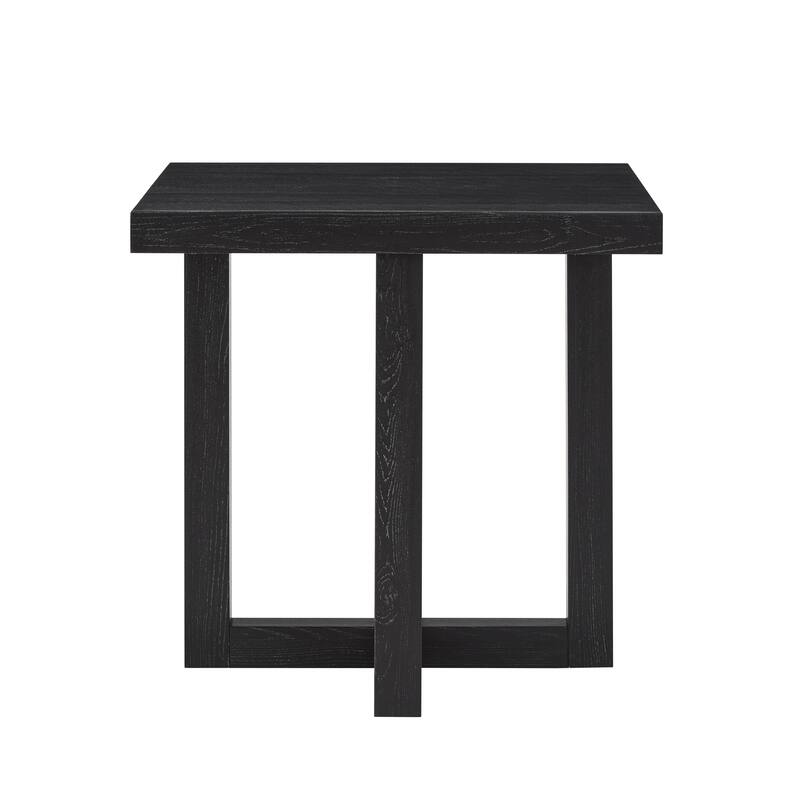 Roundhill Furniture Luno 3-Piece Coffee Table Set, Coffee Table and Two End Tables