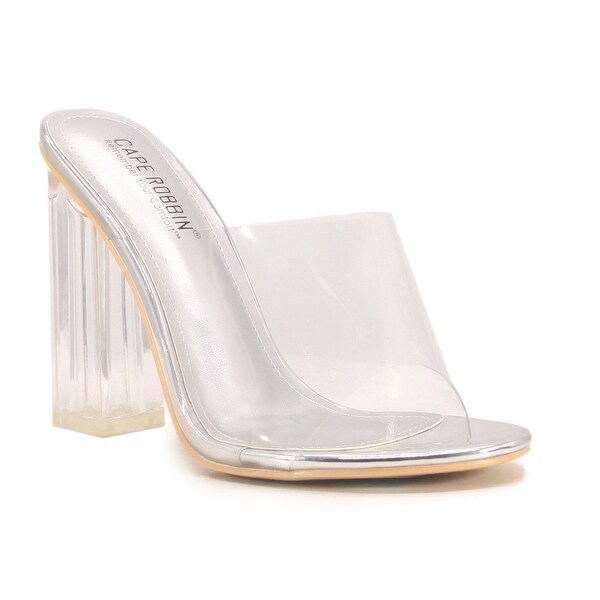 translucent block heels