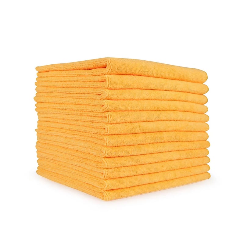 Arkwright Microfiber 12-Piece Cleaning Cloths - 16x16 - Orange