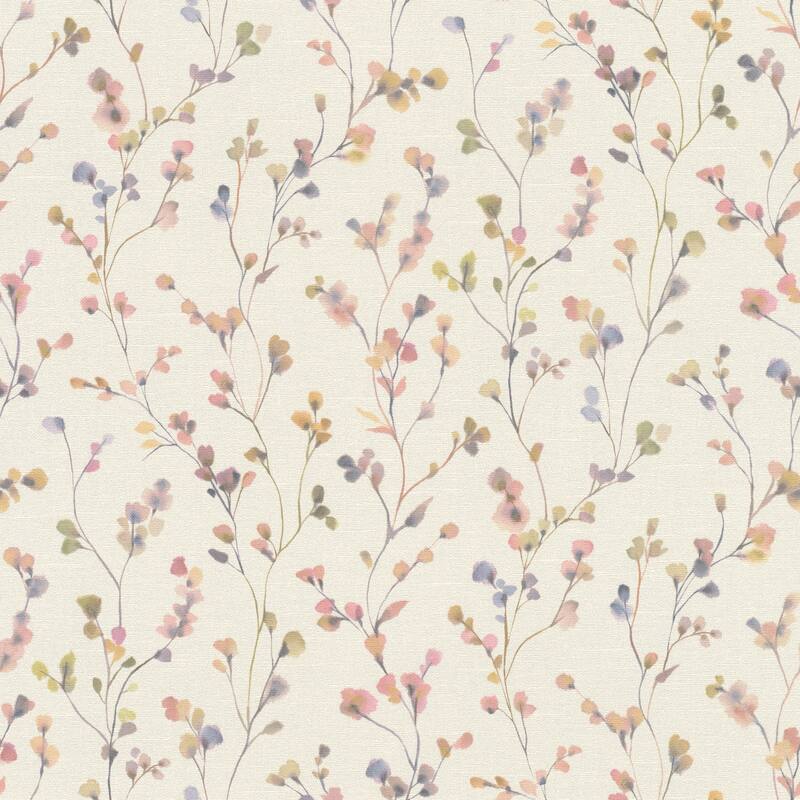 A-Street Prints Romy Pink Springtime Trail Wallpaper