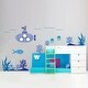 preview thumbnail 1 of 8, Walplus Kids Ocean World with Frames Wall Sticker Nursery Decor Decal