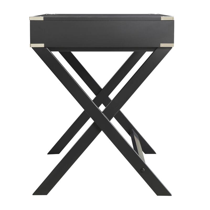 Kenton X Base Wood Accent Campaign Writing Desk iNSPIRE Q Modern