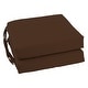 preview thumbnail 13 of 79, 16-inch Square Indoor Twill Chair Cushions (Set of 2 or 4) - 16 x 16 Set of 2 - Chocolate