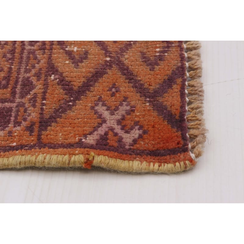 ECARPETGALLERY Hand-knotted Baluch Burnt Orange Wool Rug - 6'7 x 9'5